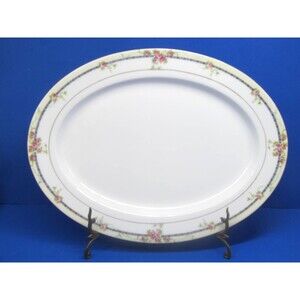 Noritake "M" Chanrose 14" Oval Serving Platter VGC Produced 1917-?Rare